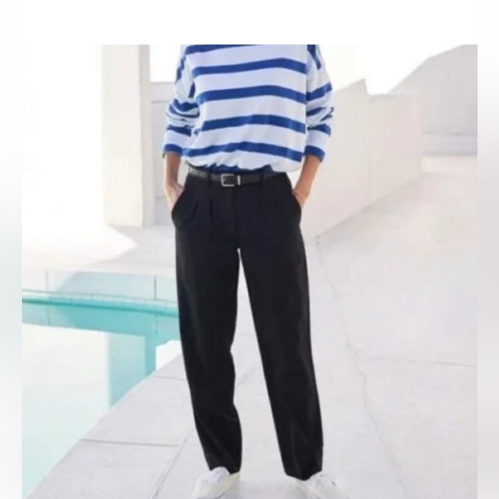 ▪️AYR High-Rise Virgin Wool Stretch Tailored Pleated Trousers Pants